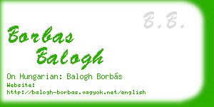 borbas balogh business card